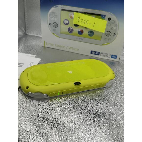 white/yellow ps vita 2000 w/accessories and box! - Picture 3 of 8